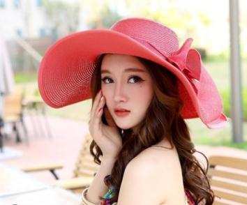 24colors Womens Sun Straw Hat Wide Brim UPF 50 Summer Hat Foldable Roll up Floppy Beach Hats for Women Big Bowknot: 12