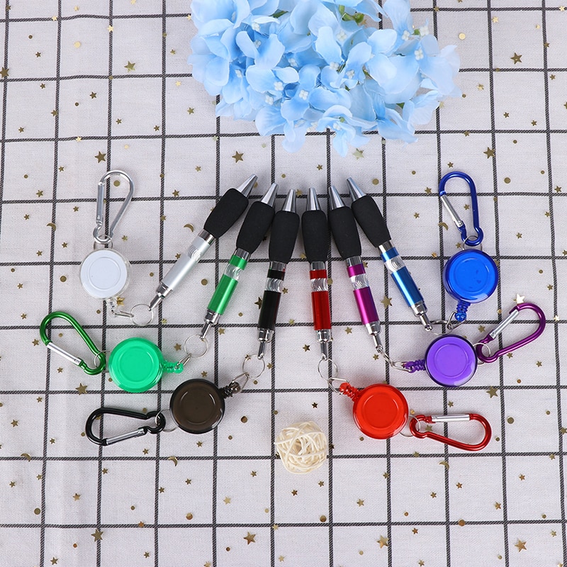 Porte-stylo rétractable robuste pour l'extérieur, porte-crayon de charpentier, Anti-perte de corde, porte-clé, ceinture, outils de Clip