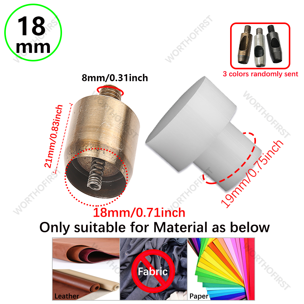 Agujero perforador de cuero y ojal, troqueles de instalación para prensa manual, molde para cortinas, zapatos, artesanía de cuero, accesorios de costura: Negro esmerilado