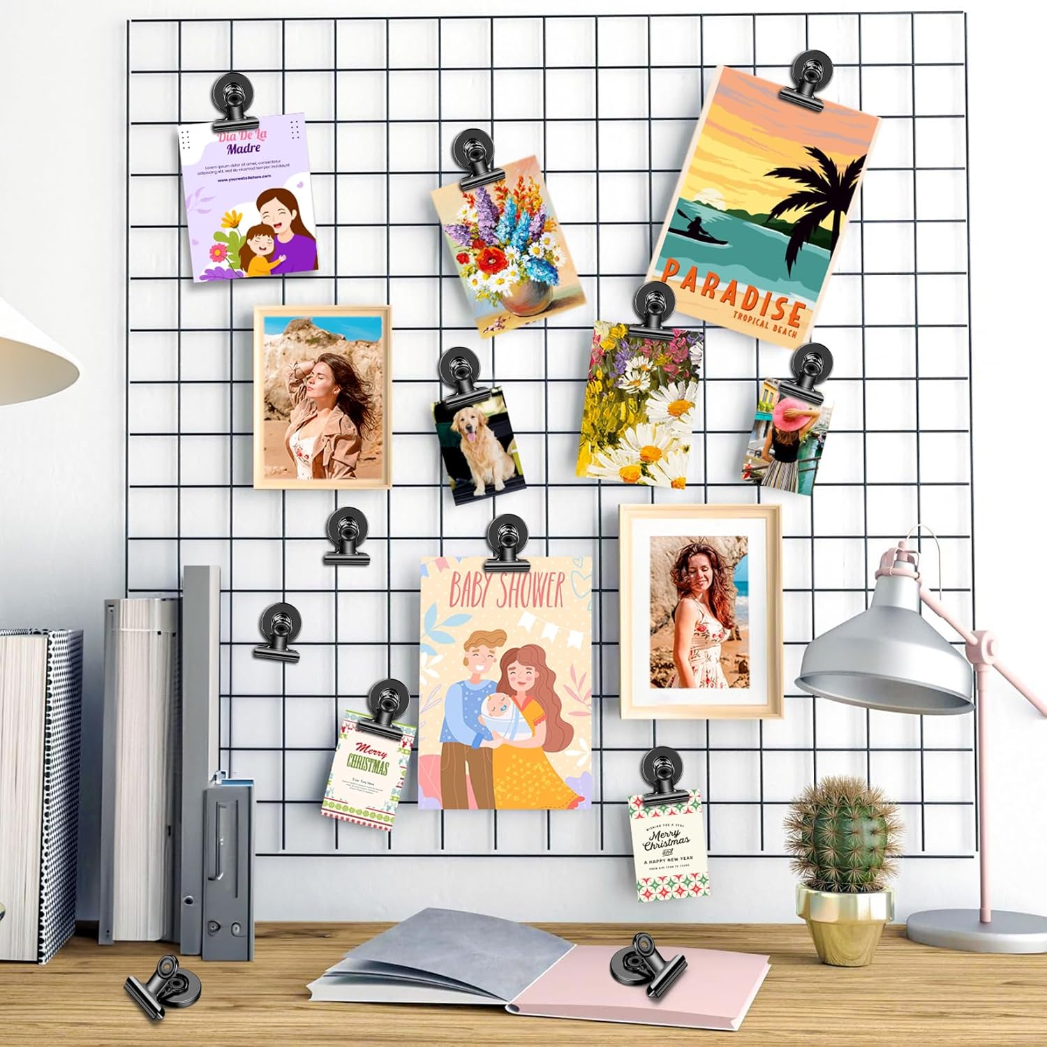 Metall-Magnetklammern für Kühlschrank, Kühlschrank-Magnetklammern, magnetische Dichtungsklammern, magnetische Clips für Kühlschrank-Whiteboard