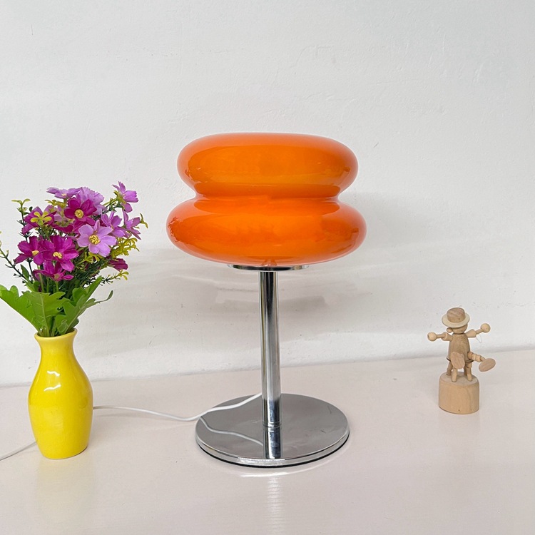 Nattbordlampe til soverom, soppbordlamper til nattbord, dimmbar nattbordlampe til soveromsdekorasjon bordlamper: Oransje