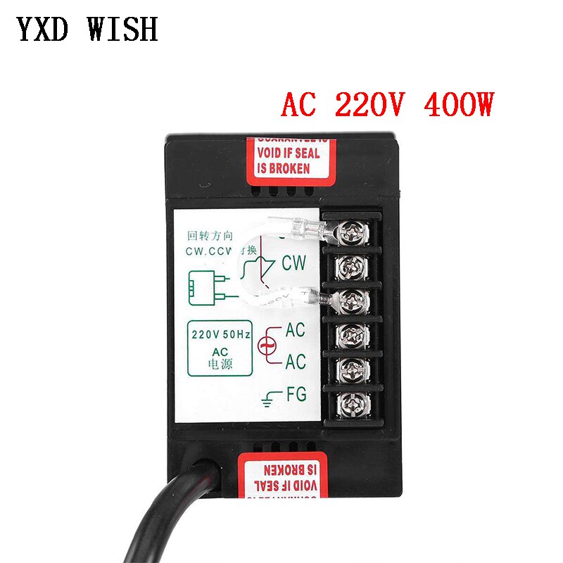AC 220V Motor Speed Controller 50Hz 400W Digital Adjustable Stepless Motor Speed Controller 0-1450rpm speed regulator AC 220 V