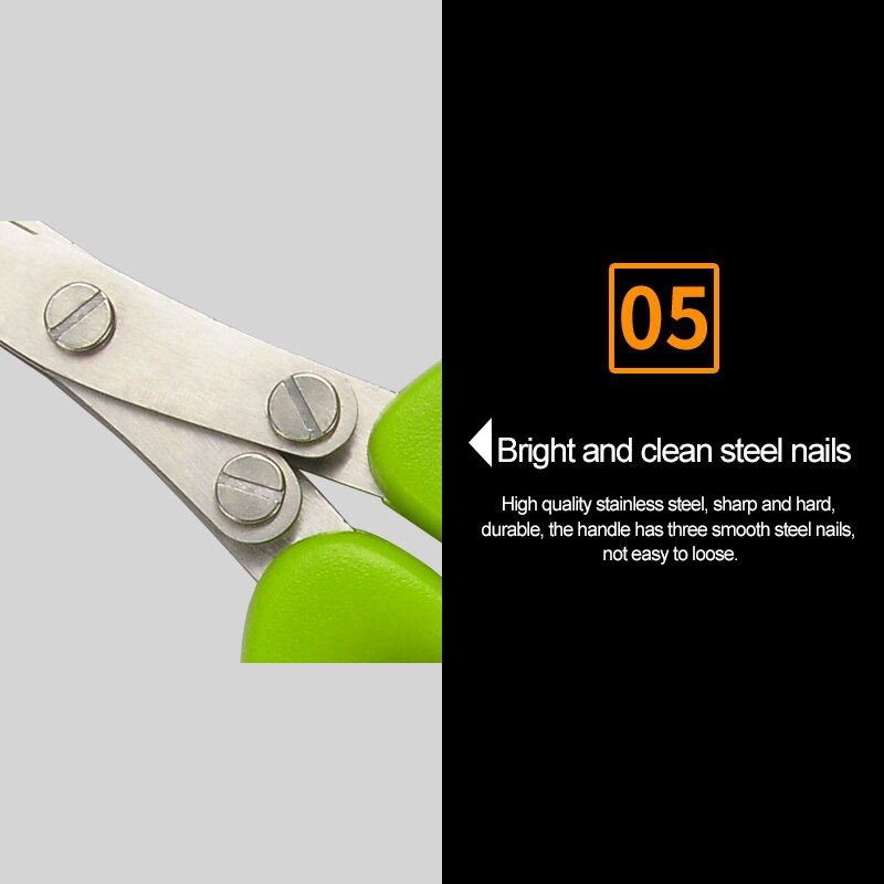 Multipurpose Herb Scissors 5-Layers Scissors Stainless Steel Blades Time-Saving Kitchen Vegetables Cutting Shears Chop Scissor