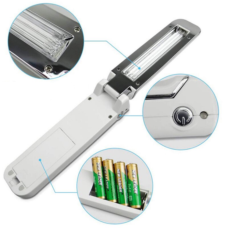 Portable Personal Care Clothing Mask Fold UV Sterilizer Lamp Ultraviolet Germicidal Light Travel Mini USB UV Disinfection Lamp