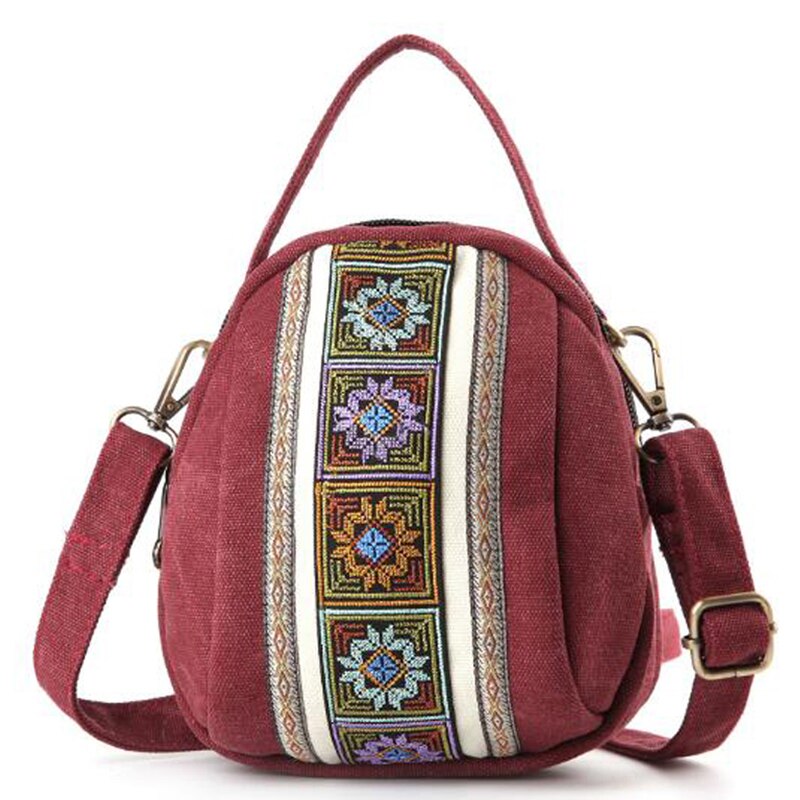 2022 sommer retro Frauen Bote Taschen Nationalen Stickerei Mini Leinwand Totes Tasche Weibliche praktisch Geldbörse Schulter Tasche