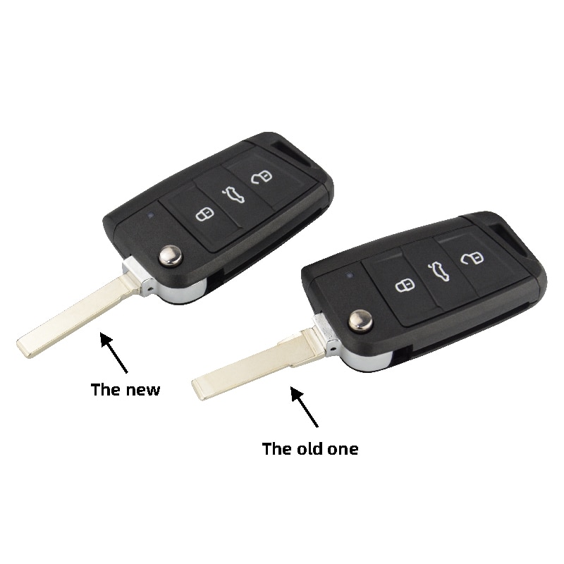 OkeyTech para V W Golf MK7 3 Skoda asiento Passat B6 remoto coche llave cubierta Fob funda piezas HU162T hoja para llaves