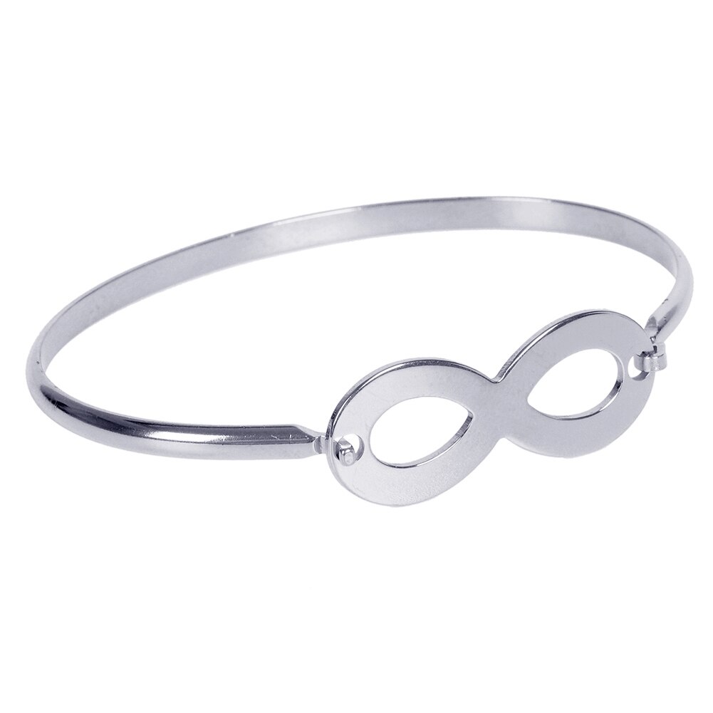 Gouden, zilveren, roestvrijstalen infinity armband met kroon, handbloem, muziek, liefde, punk, dames, vrouwelijke armband, sieraden
