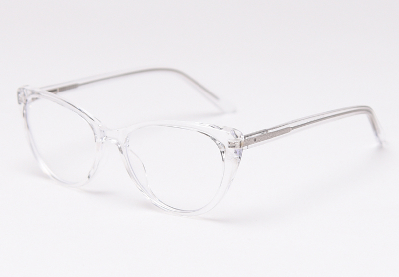 Peekaboo cat eye glasses prescription female pink brown transparent eyeglass frame for women clear lens birthday: transparent frame