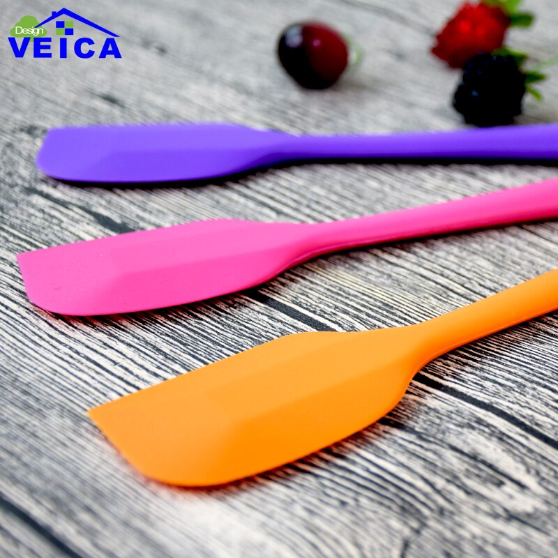 1pc 21cm Silicone Spatula Eco Friendly Baking Tools High Temperature Resistant Silicone Cake Spatula