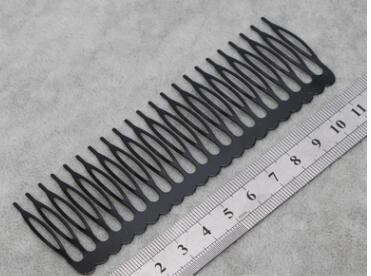 10 sztuk metalowe złote zęby spinki do włosów grzebienie puste szpilki spinki do włosów z otworami dla DIY do włosów łuki komponenty do wyrobu biżuterii akcesoria: Black 22