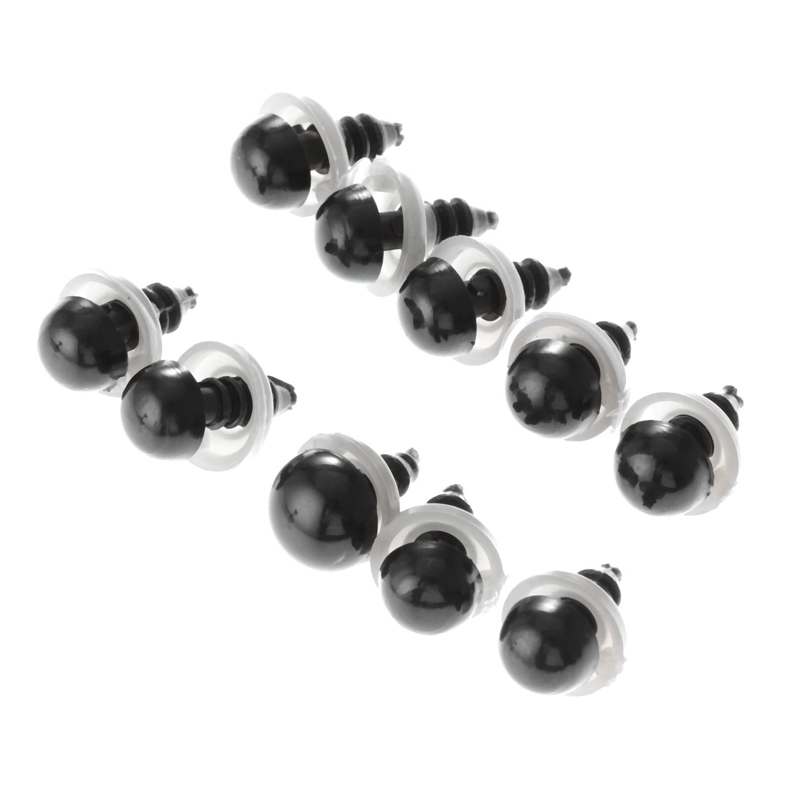 20 Sets Black Plastic Teddy Bear Doll Animal Plush Toy Craft Colorful Safety Eyes Making DIY Handmade Accessories 6mm-20mm: 8mm 20sets