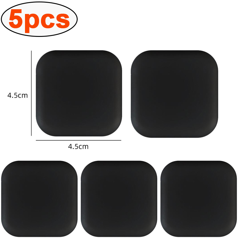5pcs Silicone Door Stopper Handle Bumpers Self Adhesive Mute Anti-Shock Protection Porte Pad Home Improvement Wall Protector Pad: Yellow