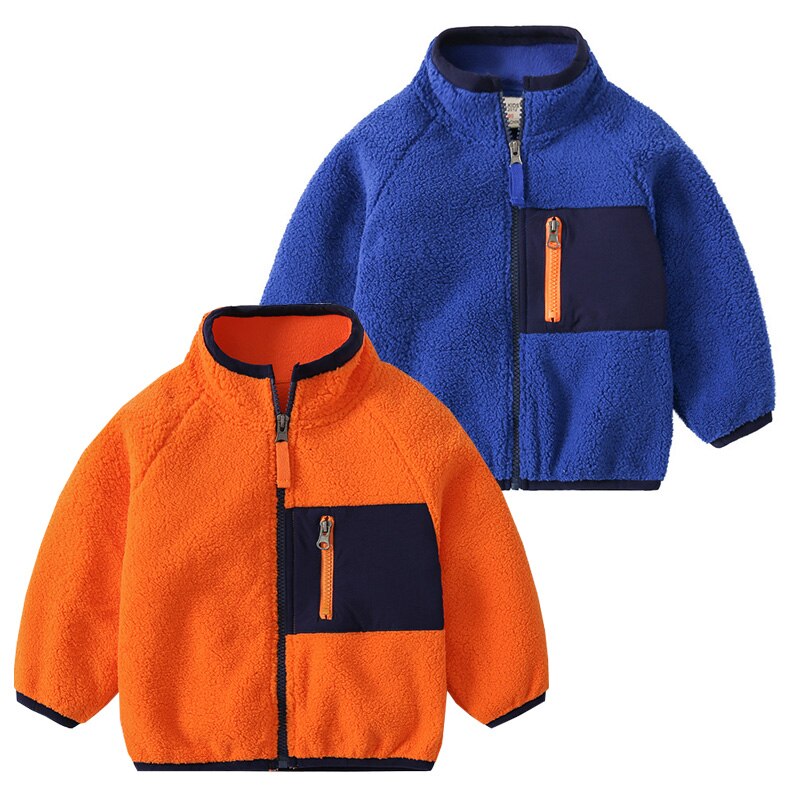 Thermal Fleece Boys Jacket Fall Clothes For Kids Lightweight Warm Toddlers Coat Winter Children Outfit