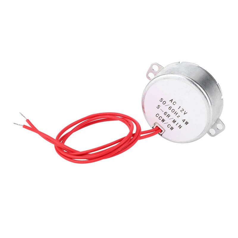 TYC30 Synchronous Motor AC 12V 4W 5-6RPM Support CCW/CW Rotation with Wire Lead