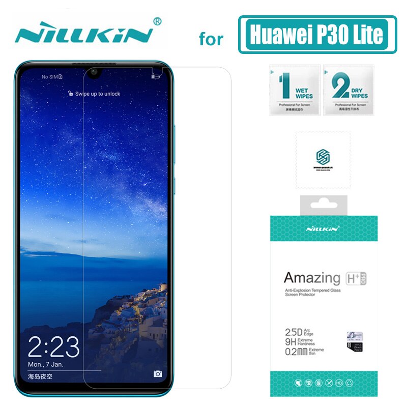 Nillkin para Huawei P30 P20 Lite de H + Pro Protector de pantalla de vidrio templado de 0,2mm para Huawei P30 Lite P20 Honor 20 Pro 10 de vidrio