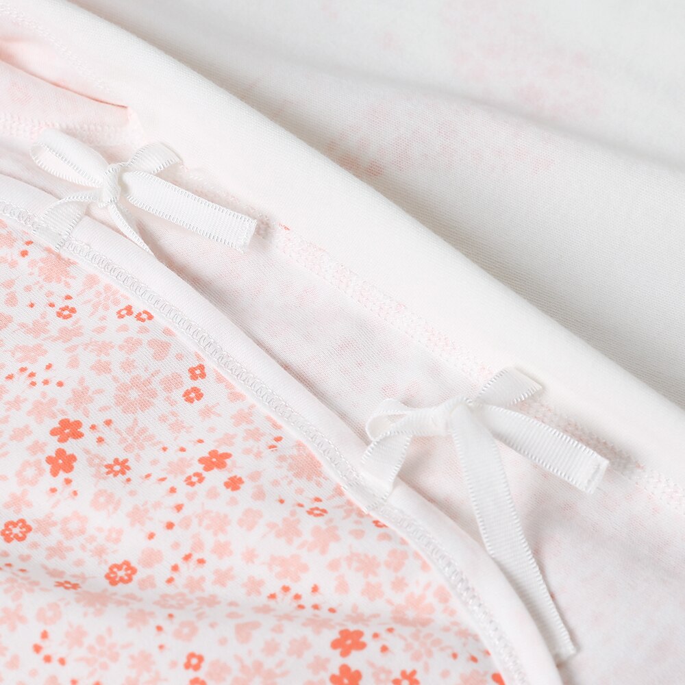 COBROO 2-Pack Baby Girl Footed Sleeper with Mittens 100% Cotton Butterfly Newborn Pajamas Set