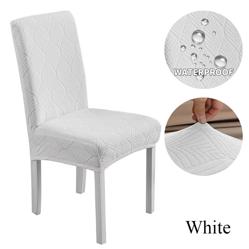 1/2/4/6pcs Waterproof chair cover suitable for all seasons and scenes high elasticity suitable for a variety of chair types.: WHITE / 60*150cm