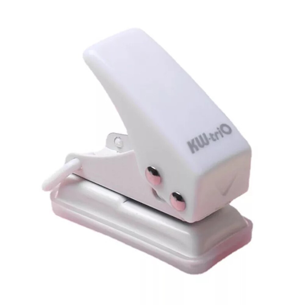 Single Hole Punching Machine Mini Punching Machine Loose-leaf Punching Machine For School Scrapbooks Paper Crafts Stationery: white