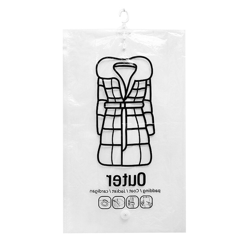 Vêtements housse anti-poussière organisateur suspendu sac sous vide costume manteau sac de rangement avec cintre gain de place garde-robe suspendus organisateur