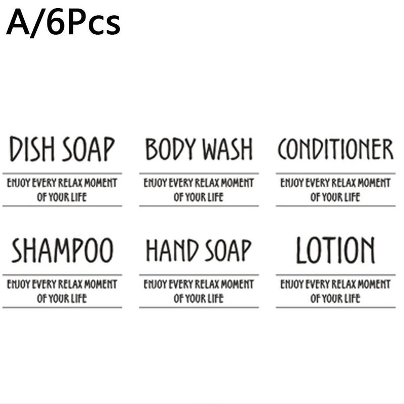 Shampoo Bottle Label Sticker Lotion Shower Gel Bottle Label Sticker Press Lotion Bottle Plastic Bottle Label Sticker: a