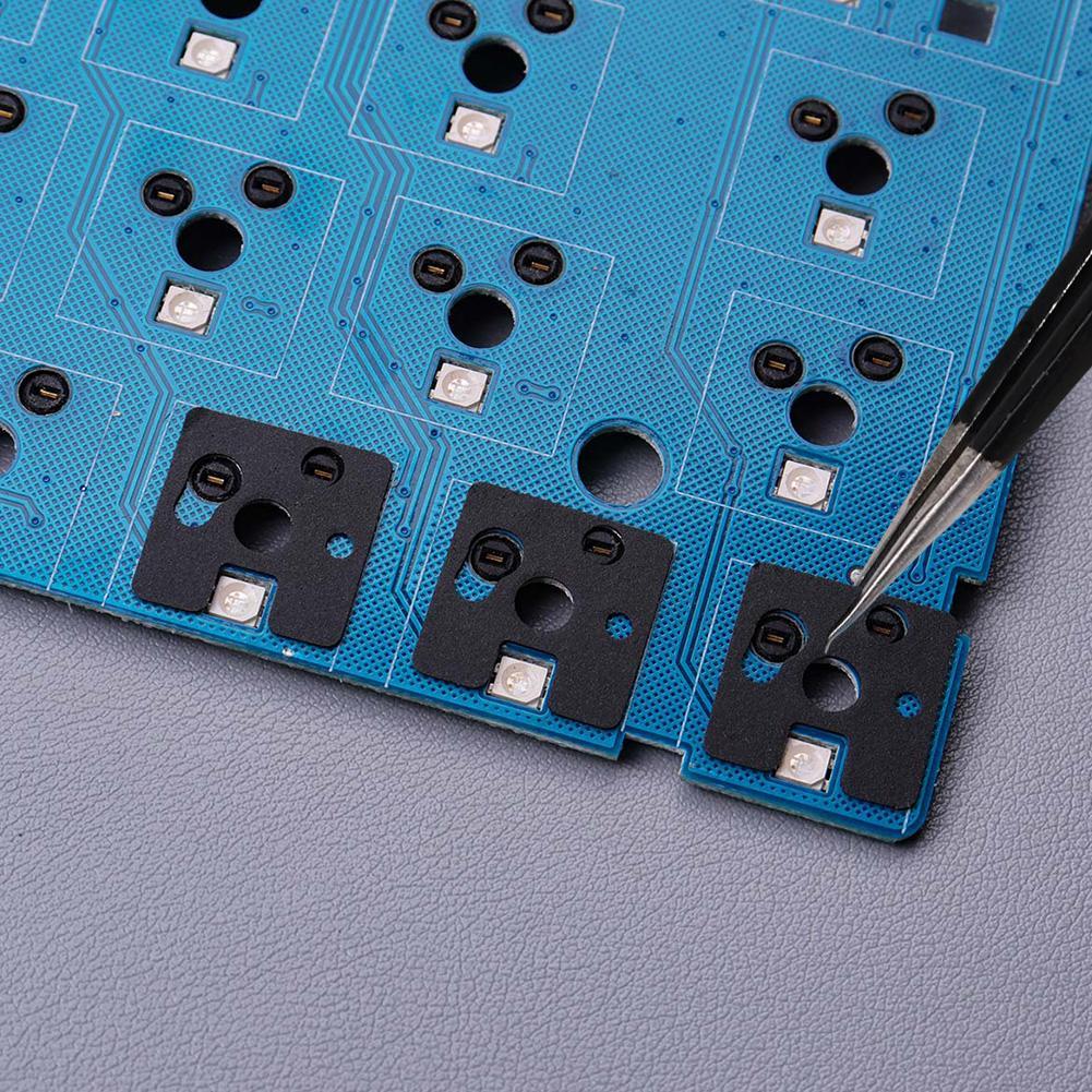 120PCS Hot-swap Switch Pad silenziatore interruttori in cotone Pad per 61/64/87/104/108 tastiera meccanica sostituibile a caldo