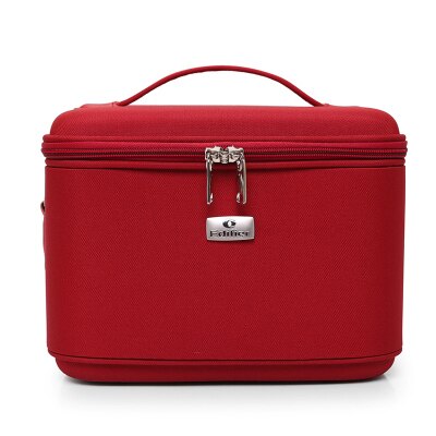 Travel Cosmetic Bag for Women Makeup Waterproof Makeup Bag Large Capacity Storage case Suitcases: Red Medium