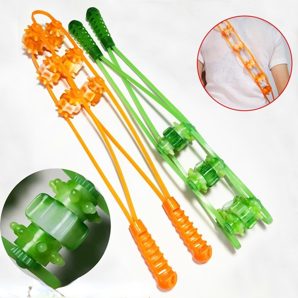 Multi Functional Body Massager Self Upper Lower Point Node Rolling Handheld Portable Roller Massage For Shoulder Back Neck Waist