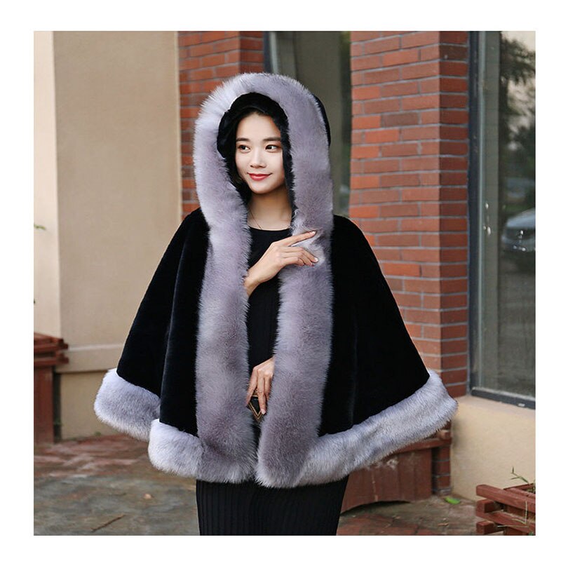 Women Wedding Bolero Bridal Wraps Shawls Warm Outerwear Wedding Wrap Formal With Hat