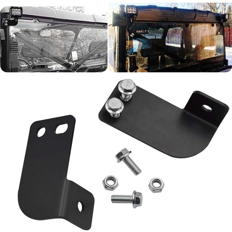 AL21 -1Pair Rear Roof Roll Cage Bar LED Backup Lights Mount Brackets Kit for Polaris Ranger Full Size: Default Title