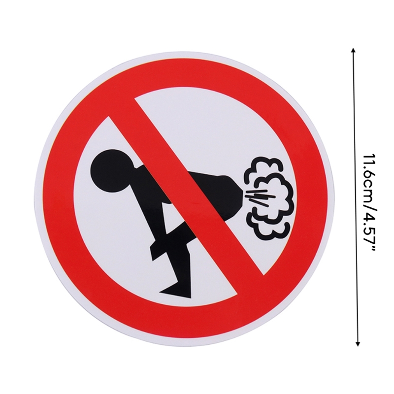 Interesting Civilization Sticker Do Not Fart Sticker No Farting Waterproof Rear Glass Car Sticker Decoration