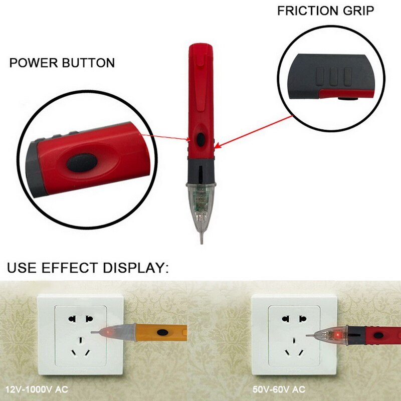 Non-contact Test Pen Detector With LED Flashlight Electric Tester Home Safety Induction Electric Test Pen