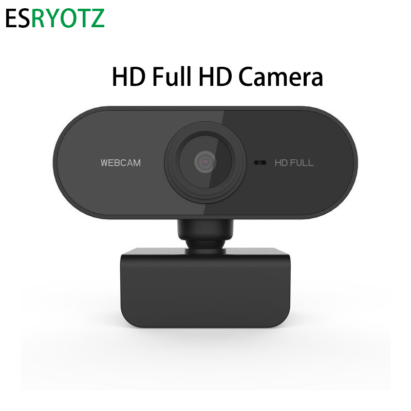 Full HD 1080p USB Webcam with Mic Mini Rotatable Computer Camera for Laptops Desktops - Online Education Compatible