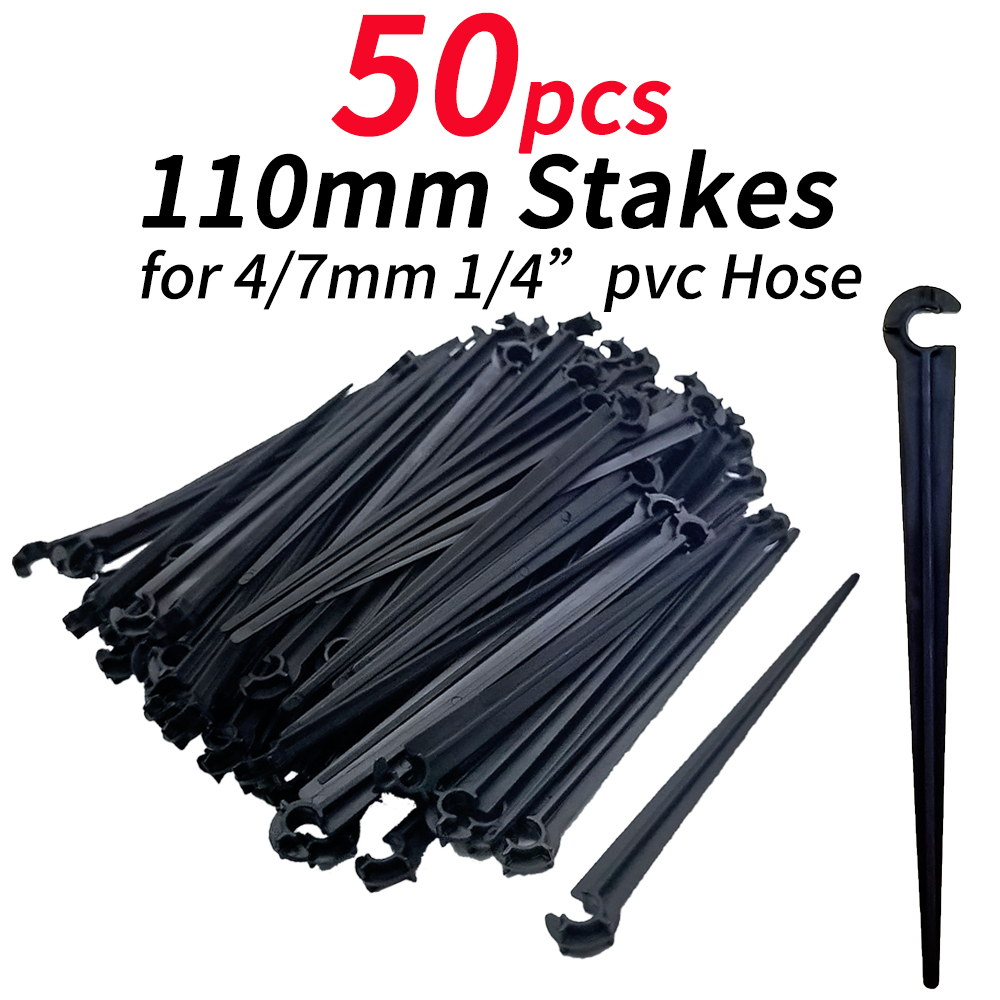 50pcs Barbed Connectors Irrigation Fittings Drip Irrigation Barbed Connectors 4/7mm Tubing Fittings for Flower Pot Garden Lawn: Yellow