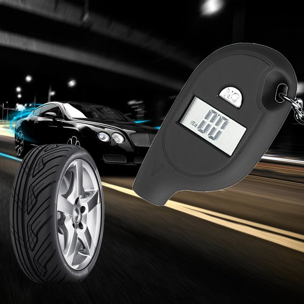 Digital auto hjul däck nyckelring lufttrycksmätare mätare test däck testare för fordon motorcykel bil cykel
