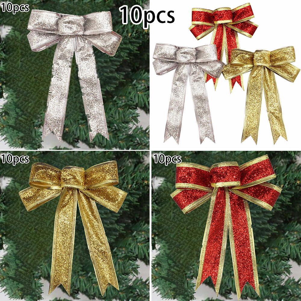 Chritmas Bows decor Sparkling Christmas Tree decor 13cmx12cm Large Bowknot