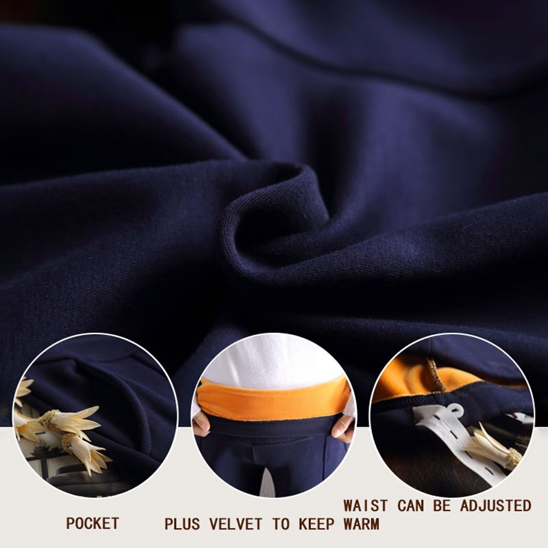 Winter Maternity Trousers Elastic Warm Thicken Pants For Pregnant Women Pregnancy Clothes Slim Autumn Maternity Sports Trousers