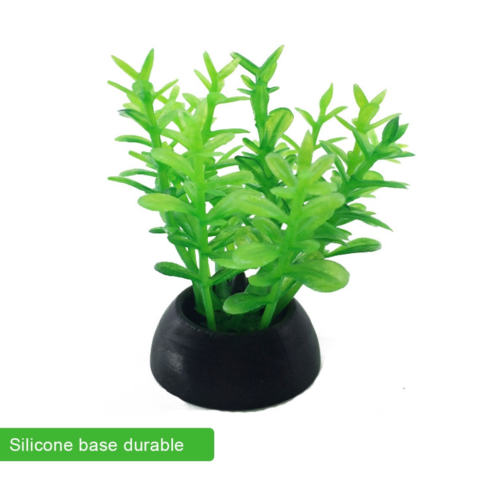 1pc simulering konstgjorda växter akvarium dekor vatten ogräs prydnad växt akvarium akvarium gräs 2.5 x 5cm dekoration #2