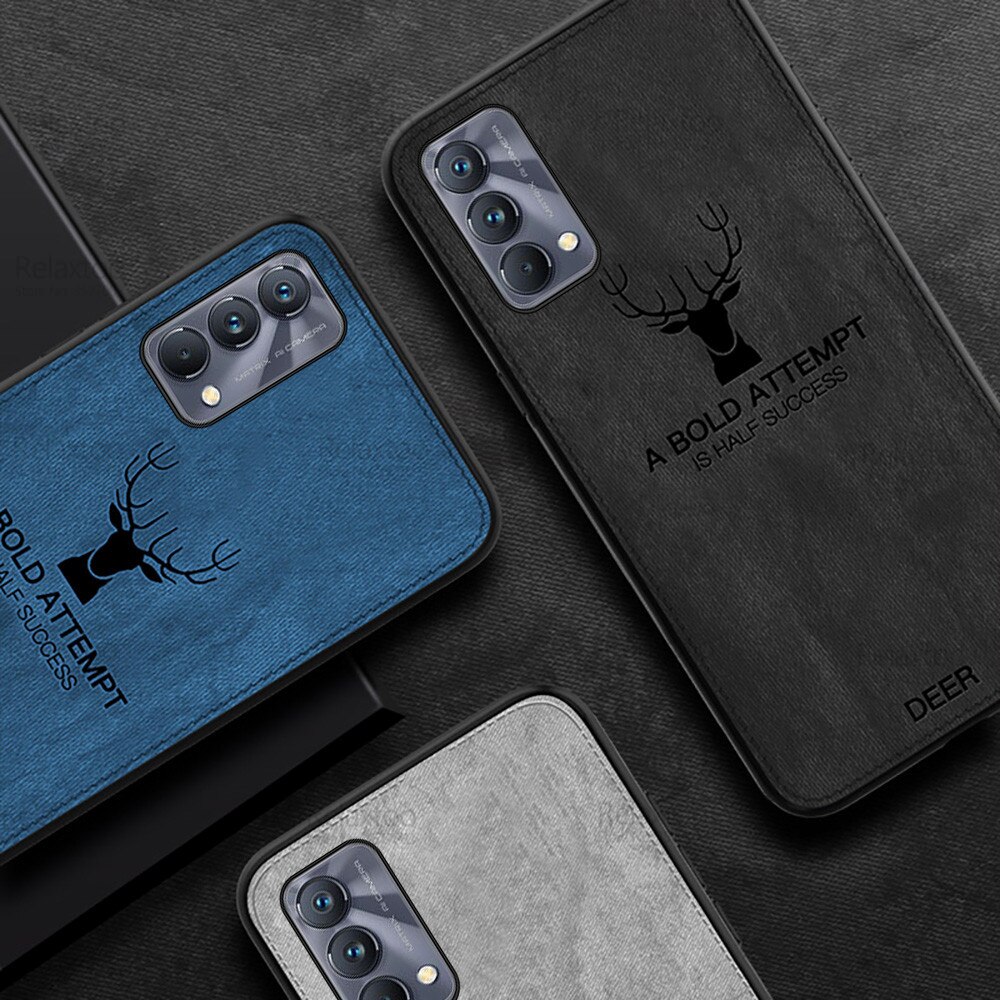 Handyhülle für Oppo Realme GT Meister/Neo 5G - Stoff Hirsch aufbringen Silikon TPU - Kratzfest, Staubdicht