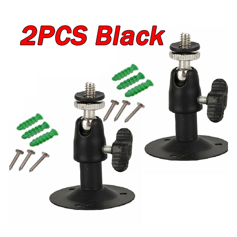 White Black Mini Metal Wall Mount Ceiling Stand Bracket for CCTV Camera Tripod: Black