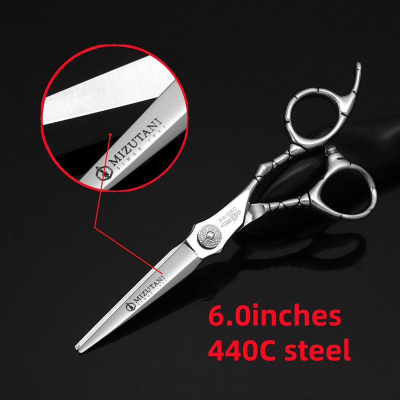 Kappersgereedschap, kappersbenodigdheden, salonschaar, uitdunschaarset,  of 6.0 haarscharen van 7 cm.: Ivoor