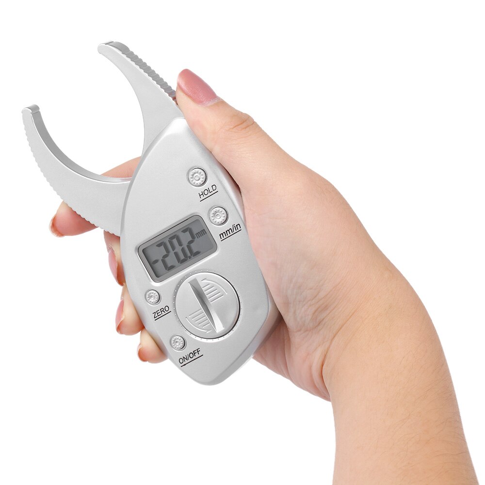 Digital Body Fat Caliper Monitors Skinfold Caliper LCD Display Skin Muscle Body Fat Tester Analyzer Electronic Fat Measure