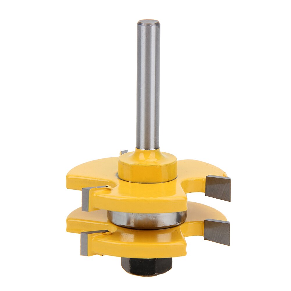 Freesset met 2 pc schachten, messing en groefverbinding, 3/4 " houtsnijgereedschap