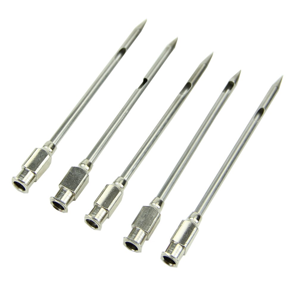 5x Rvs Marinade Injector Naald Voor Barbecue Grill Smaak Turkije Bbq