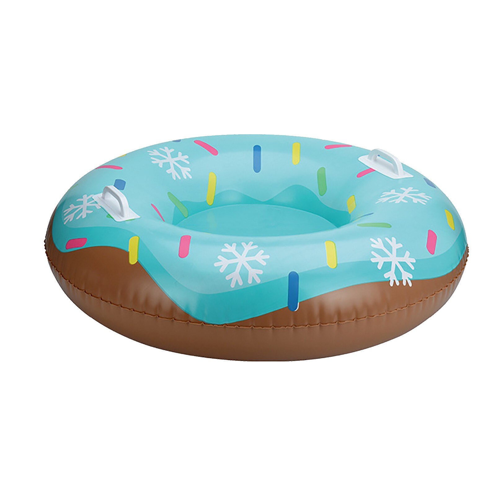 Snow For Winter Inflatable Floated Skiing Ring With Handle Pvc Snow Sled Tire Tube Kid Ski Outdoor Sports Supplies: Default Title