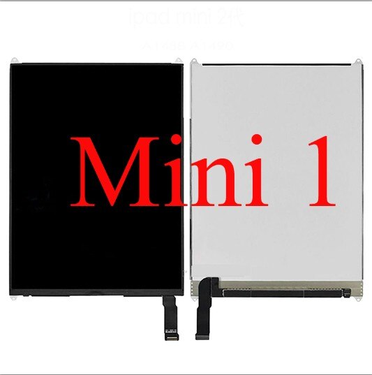 Für iPad Mini 1 2 Mini1 Mini2 A1432 A1454 A1455 A1489 A1490 A1491 Lcd Touch Screen Digitizer + IC Chip anschluss Flex + Schlüssel Taste: mini1 lcd