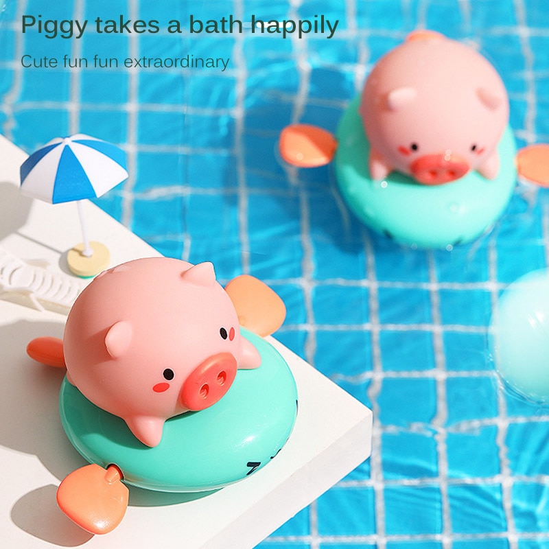 Babybadspeelgoed, sproeiwater, douche, badspeelgoed voor kinderen, zwembad, badspeelgoed, schattig varken, badspeelgoed voor kinderen, badspeelgoed