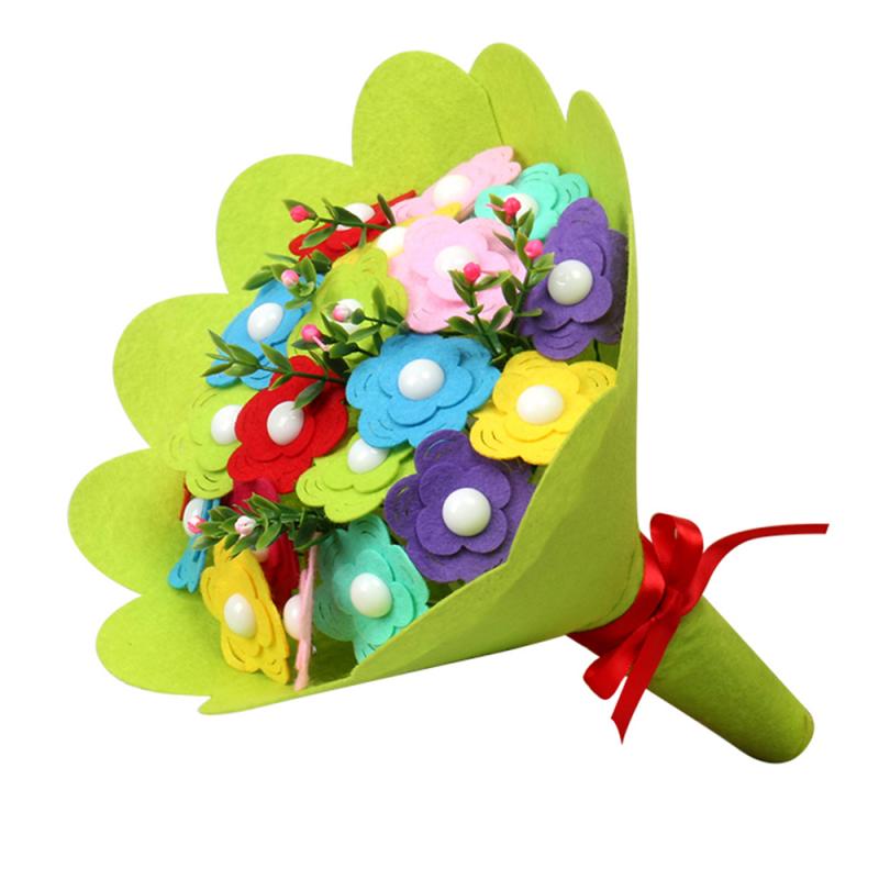 DIY Flowers Handmade DIY Material Bag Button Beautiful Colorful Mixed Buttons Craft Bouquets Kit Kid&#39;s Mother&#39;s