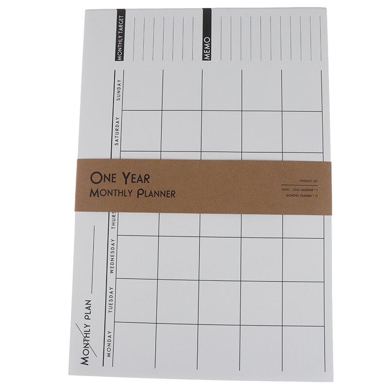 Calendar Monthly Planner Months Diary Notebook Personal Agenda Planner Organizer Business Office Stationer
