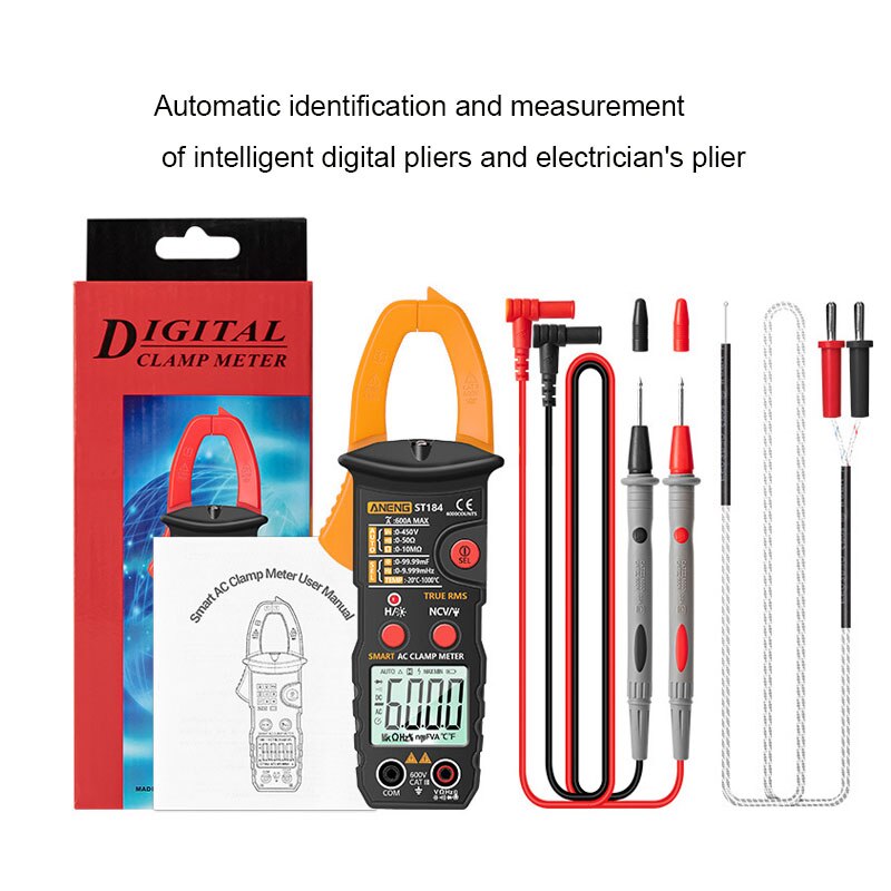 Intelligent Digital Multimeter Clamp Meter Multifunction Electrician Voltmeter High-precision Identification Measurement