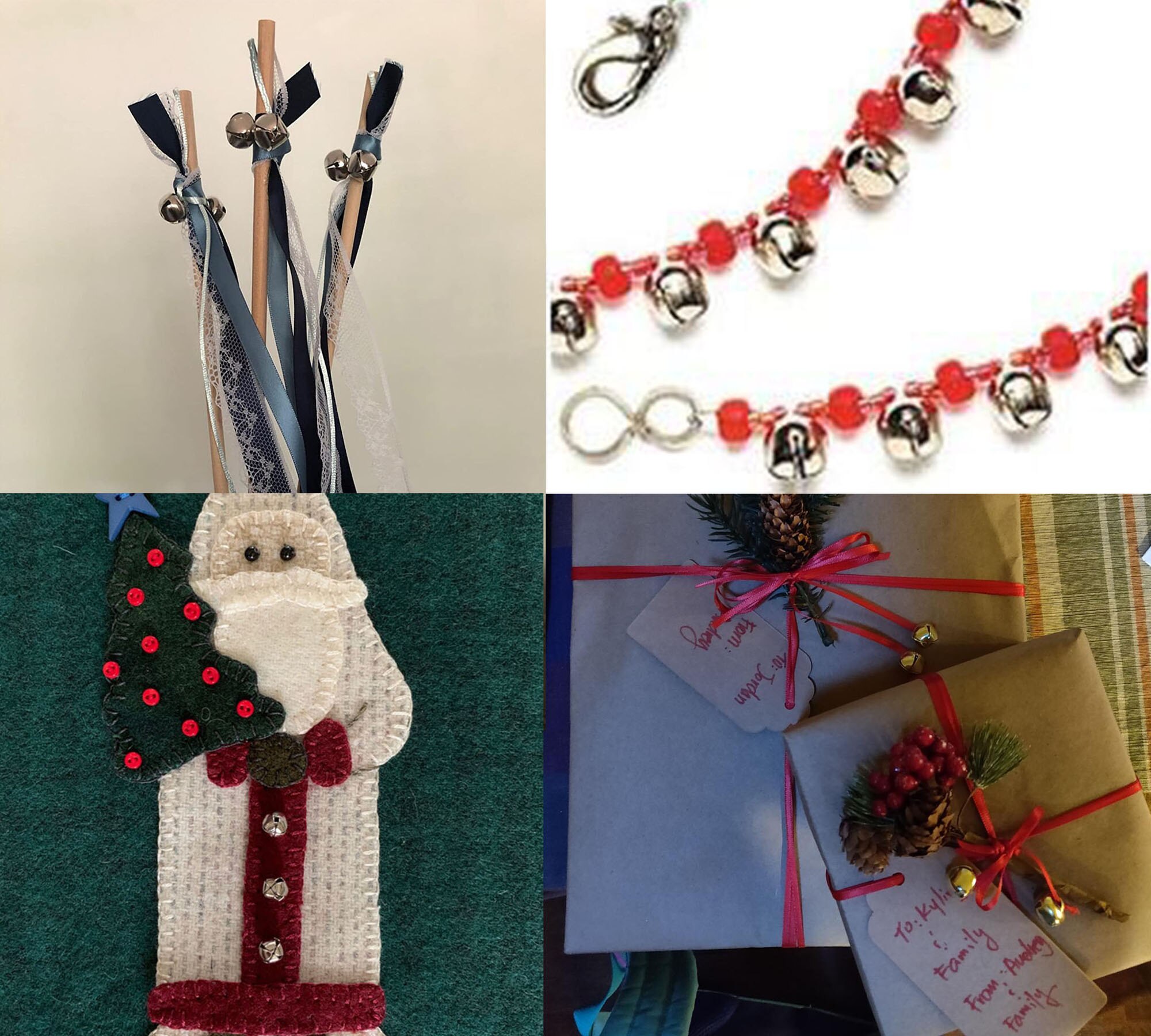 Silver Jingle Bells Christmas Decoration Tree Bells Sound Bells Bulk Jingle Bells Charm Pendants Jewelry Making Crafts 20mm